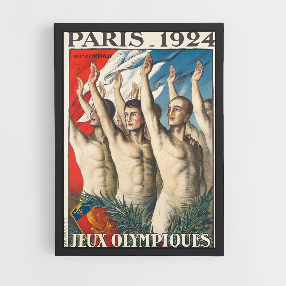 Poster Olympiades de Paris 1924 – affiche Jeux Olympiques (vue 2)